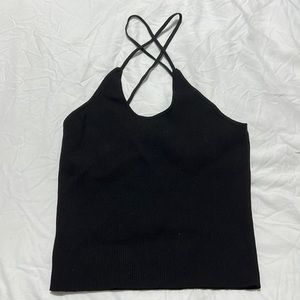 Rib knit top - Black